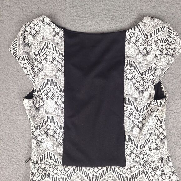 Candies Dress Womens Large White Floral Mini Embroidered‎ Scoop Neck - Picture 10 of 16